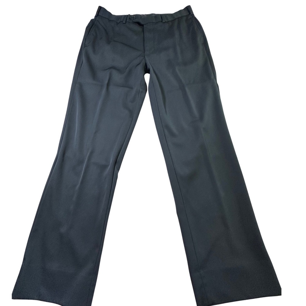 Brooks Brothers Madison Dress Pants Mens 36 Navy Blue Wool Flat Front Trousers